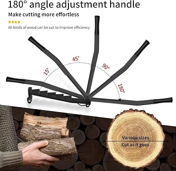 Wall Mounted Kindling Splitter Firewood Kindling Splitter - Portable Manual Fire Wood Kindling Splitter Firewood Cutter Heavy Duty Log Splitter Wood Splitter for Indoor Outdoor003