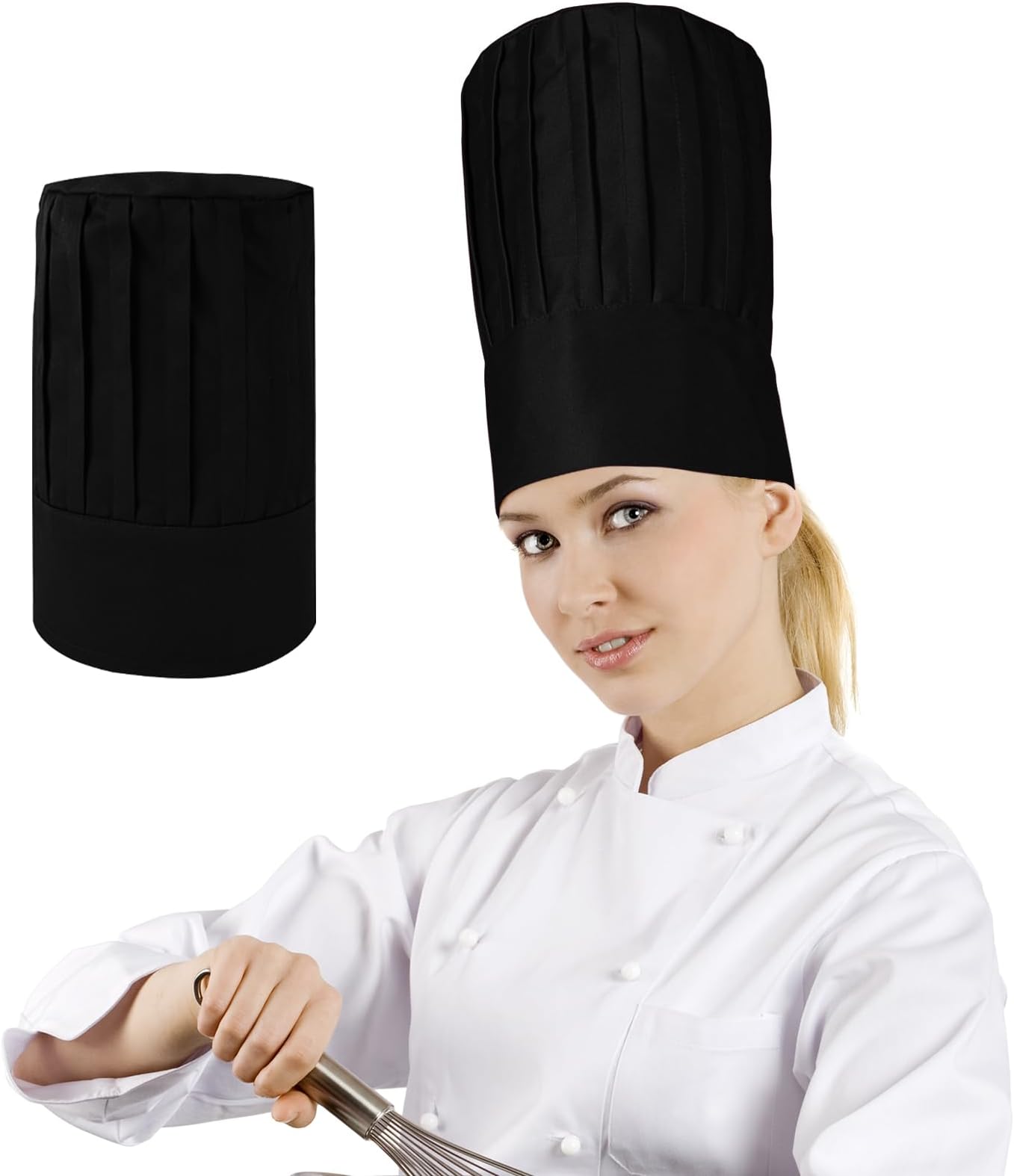 Chef Hat,Kitchen Hat,Adult Elastic Baker Kitchen Cooking Chef Cap for Men and Women