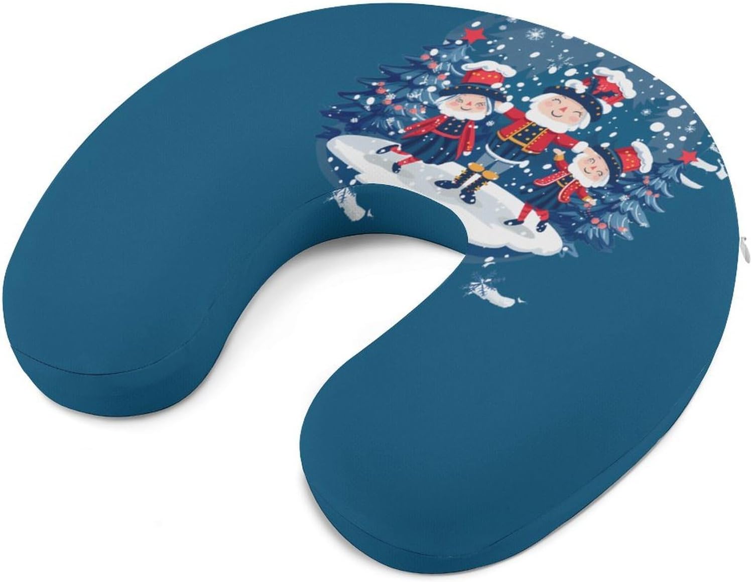 Christmas Nutcracker Ballet Travel Pillow U Shape Neck Pillow Washable Pillowcase for Sleeping Chair