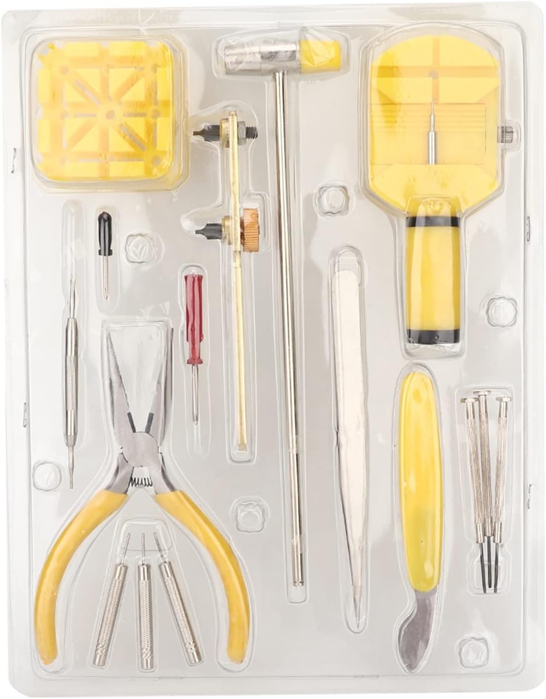 16pcs Quality Multifunctional Watch Repair Tool Kit Watch Back Case Opener Tweezers Screwdriver Set Watch Strap Adjuster Set Watch Repair Tool Kit