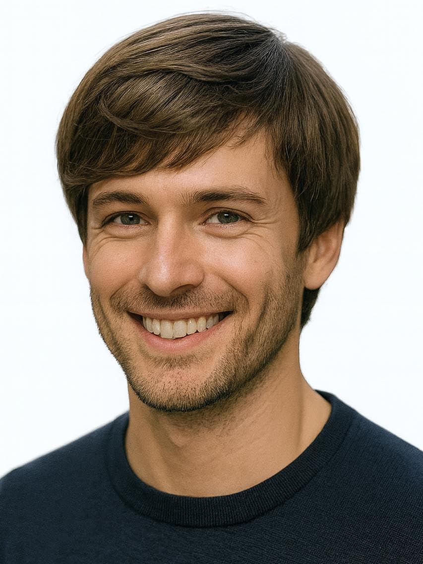 Mens Short Brown Wigs for Men Synthetic Realistic Natural Hair Male Cosplay Party Halloween Wigs