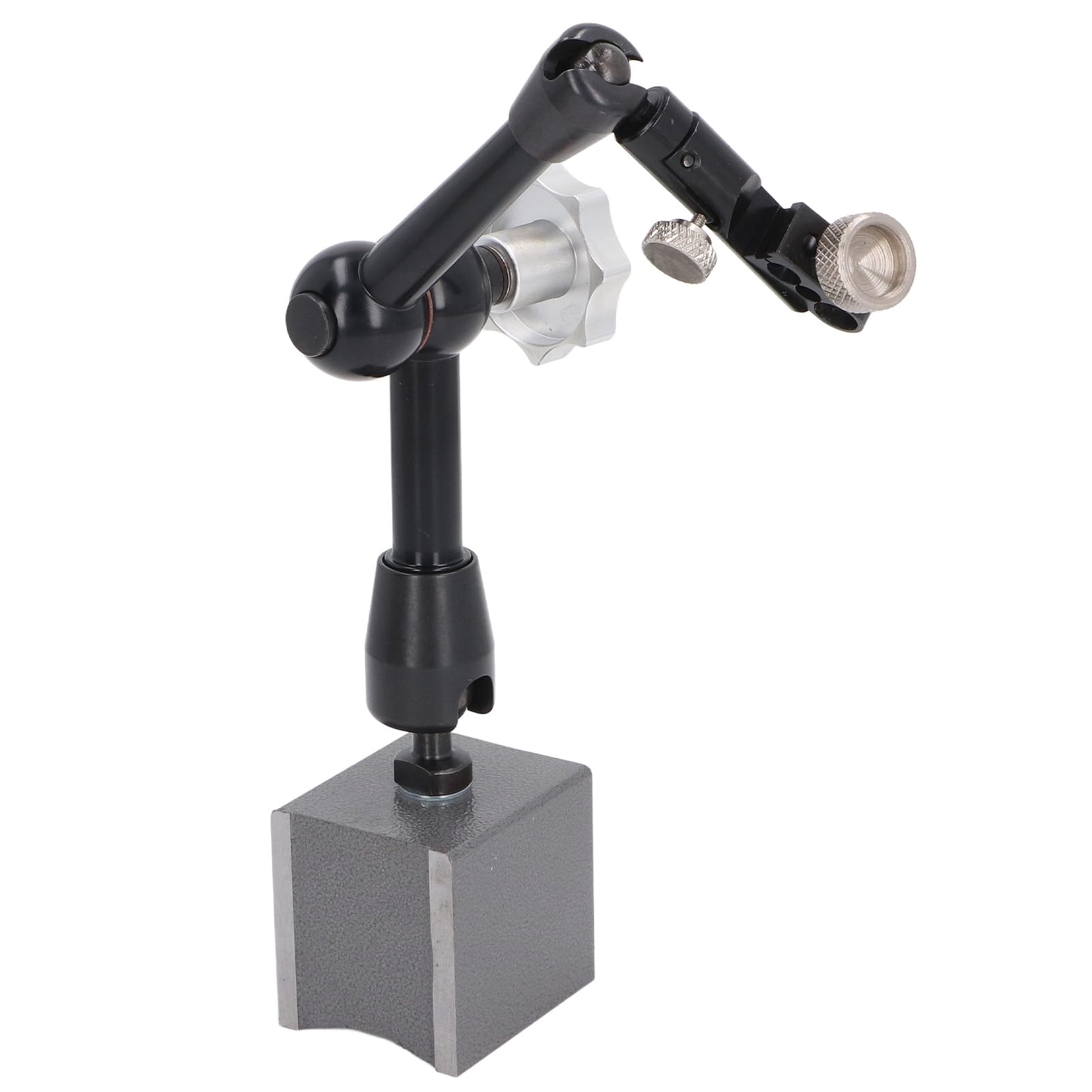 FTVOGUE Soporte de Base Magnética Ajustable Soporte de Indicador de Base Magnética, Magnético Universal, Fuerza de 60 Kg, Estructura Simple, 61 X 50 X 55 Mm, para Mecanizado de Mediciones y Equipos