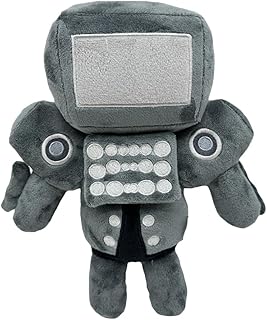 SKIBIDI Toilet Toilet Speakerman Bosses Audio Plush Toys Cameraman Doll Horror Game Fun and Whimsical Trio Cameraman Soft Plush (Grey-1)