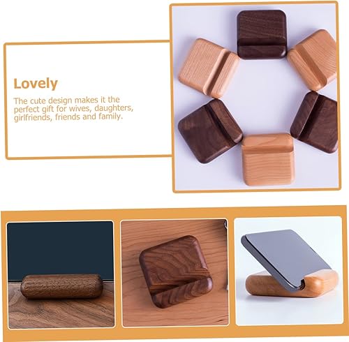 Miniatura 5 de 2 sets de madera del teléfono celular soporte del teléfono titular del escritorio para filmar llamadas 2 unids*2