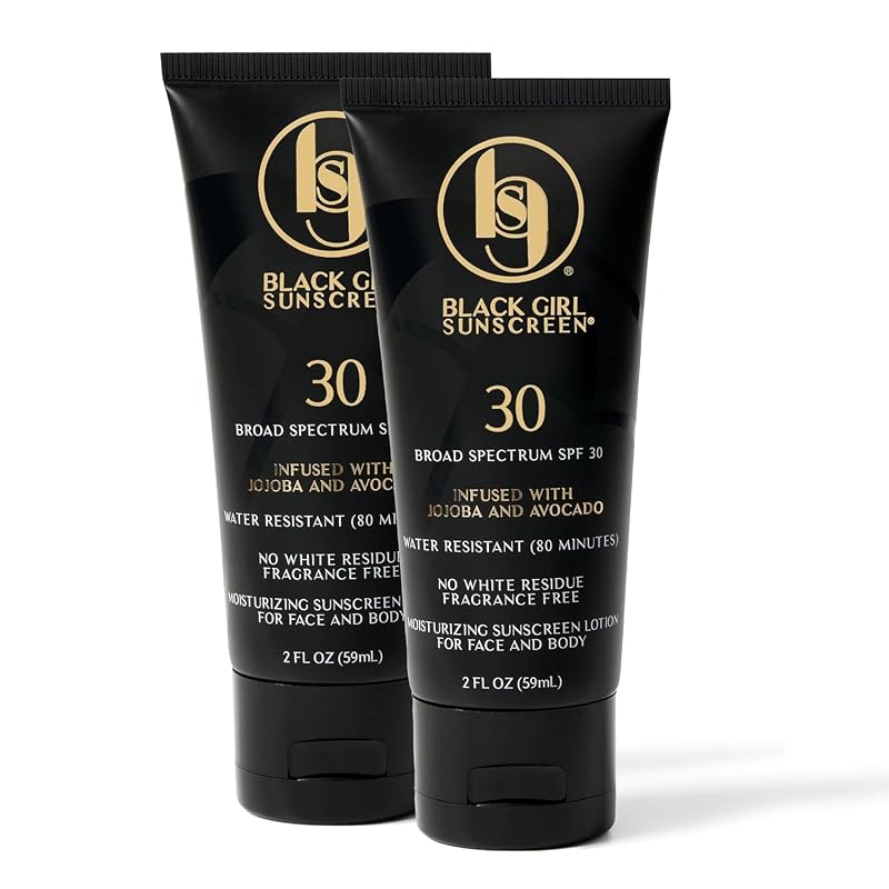 Protetor solar facial e corporal BLACK GIRL SUNSCREEN Original SPF 30, pacote com 2