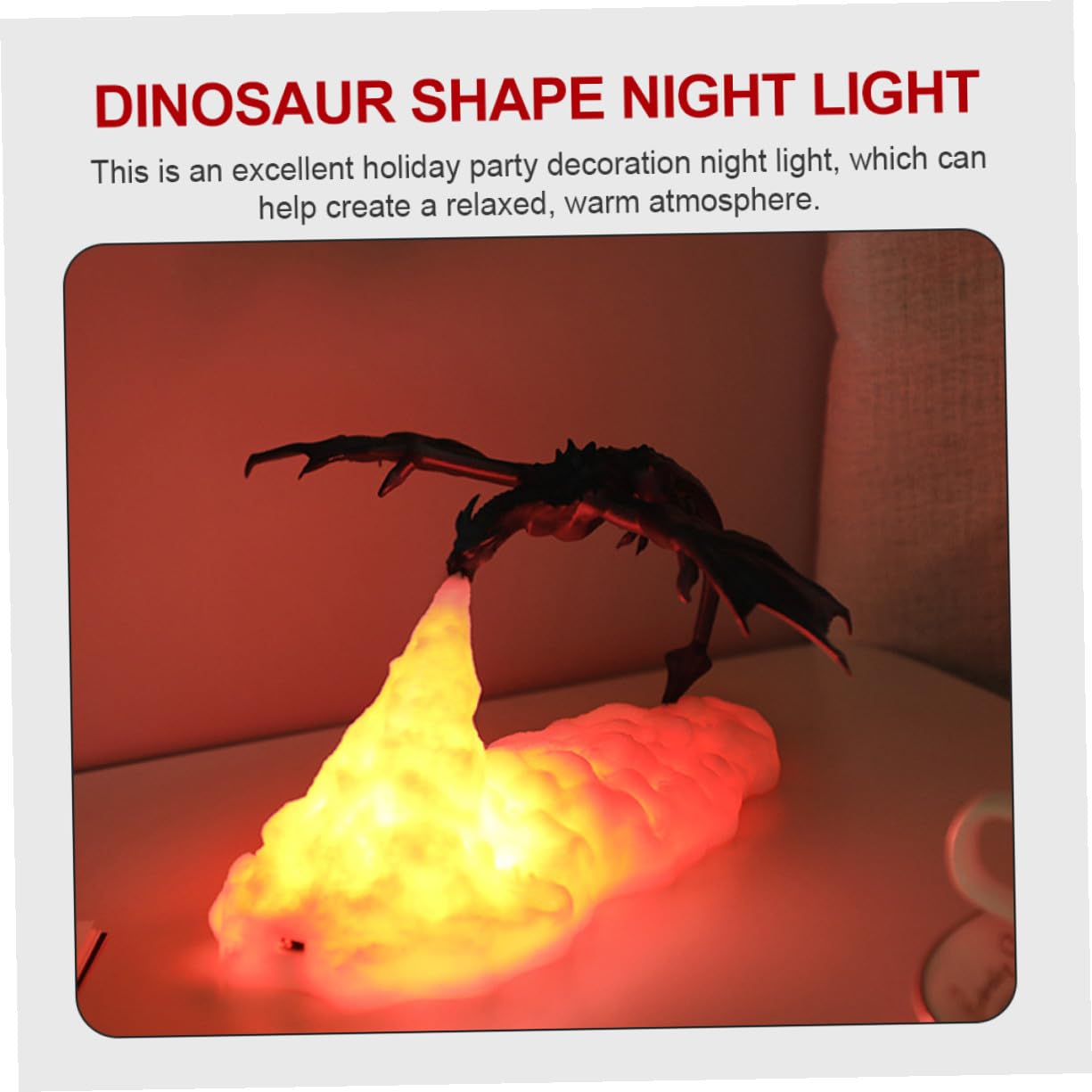 Lámpara LED 3d de Noche Forma de Dinosaurio para Niños, Luz Táctil Recargable por Usb, Decorativa y Delicada para Fiestas y Cumpleaños Infantiles