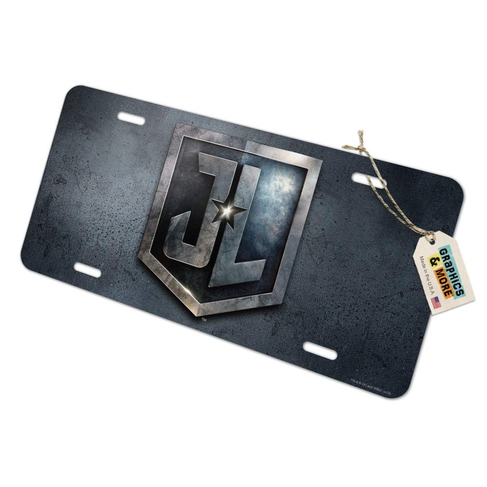 GRAPHICS & MORE Justice League Movie Logo Novelty Metal Vanity Tag License Plate
