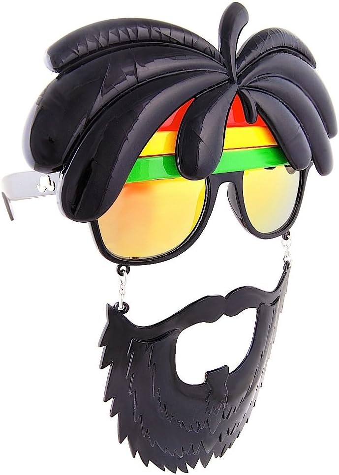 Sun-Staches Party Mustache Sunglasses Costume Accessory UV 400 One Size Fits Most