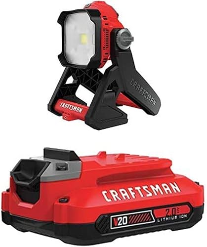 CRAFTSMAN Luz de trabajo LED V20, área pequeña con batería de iones de litio, 2.0 amperios hora, el cargador se vende por separado (CMCL030B y