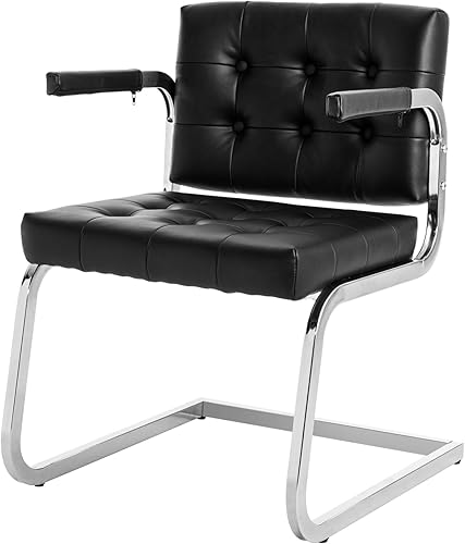 Okeysen Silla de sala de conferencias, silla de invitados de oficina y silla de recepción, silla de sala de espera con base de trineo, silla de