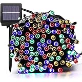 Solar Lichterkette Aussen, 22M 200 LED Solarlichterkette, Wasserdicht Außenlichterketten, Gartenbeleuchtung, 8 Modi Solar Beleuchtung Deko für Garten,Terrasse, Zaun, Party, Hochzeiten (Multi-color)