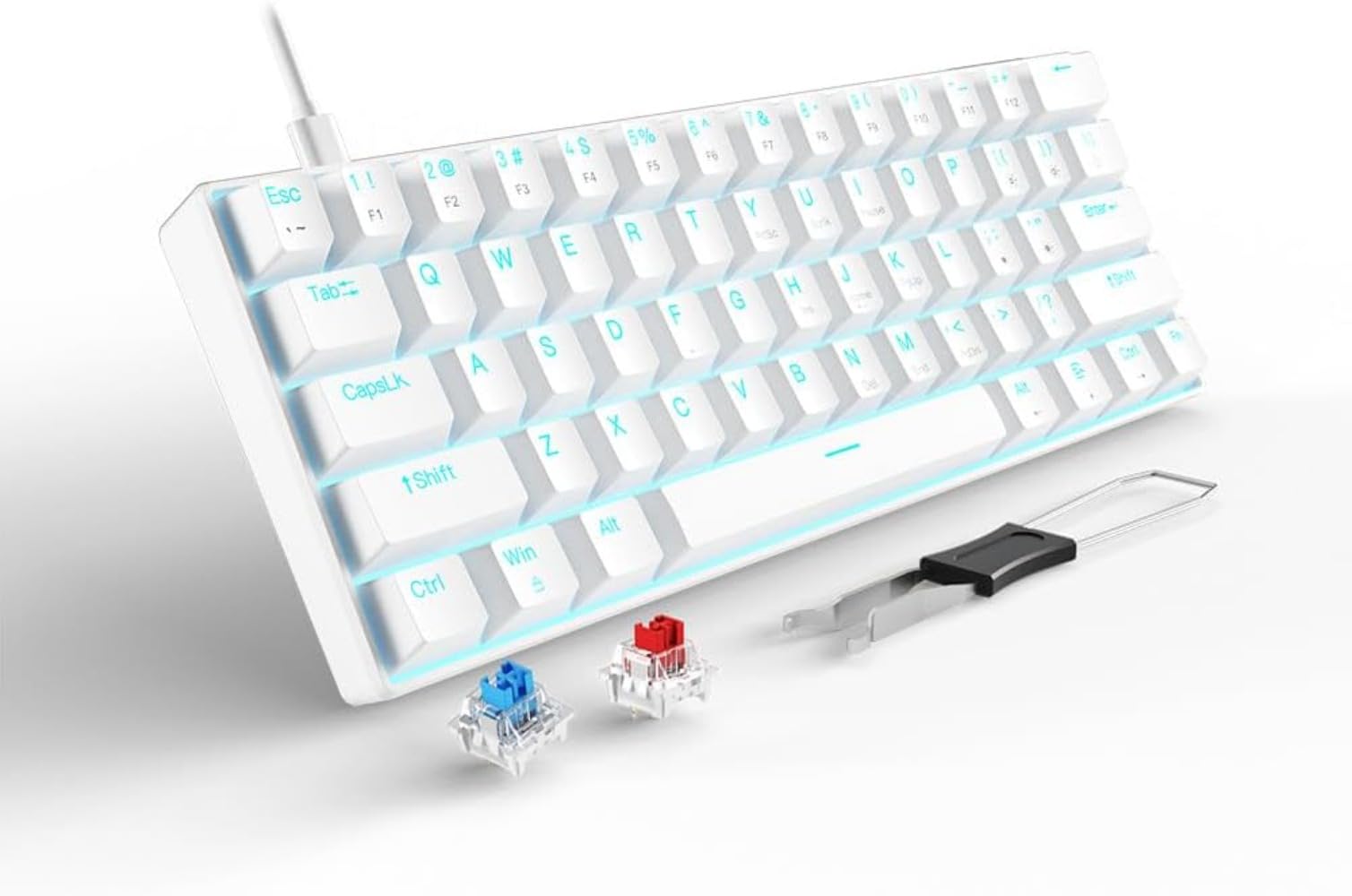 Amazon | 有線キーボード 61鍵 メカニカルキーボード コンパクトサイズ
