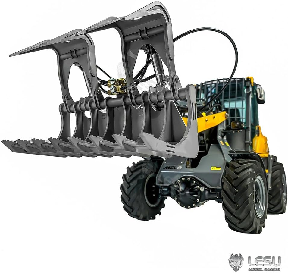 TOUCAN RC HOBBY 1/14 LESU Metal Gripper for AOUE MCL8 AT1050 WA100 RC Hydraulic Loader Radio Control Car Remote Control Construction Vehicle