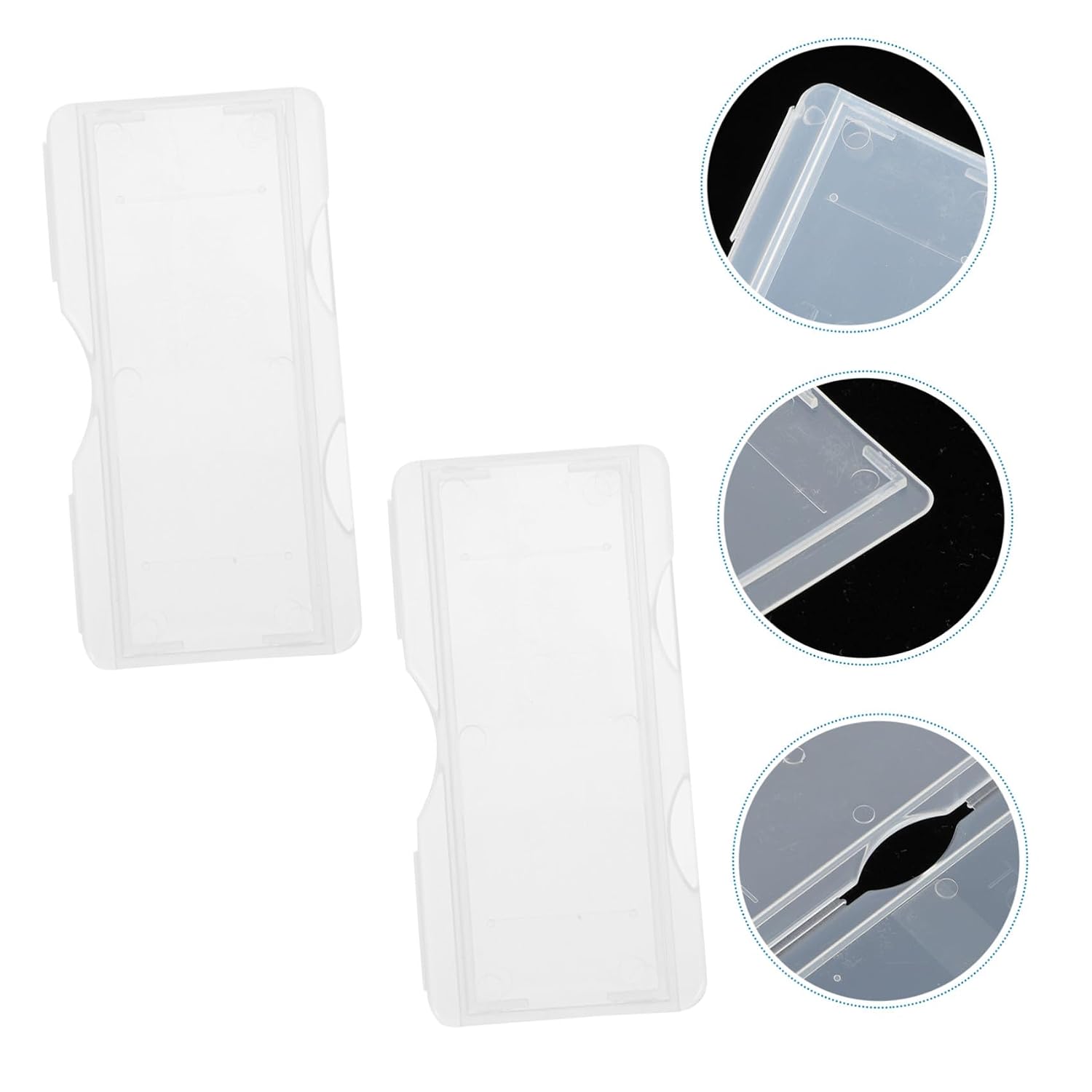100Pcs Plastic Microscope Slide Holder Box with Lid, Stackable Slide Storage Container for Lab Specimen Organization and Microscope Accessories