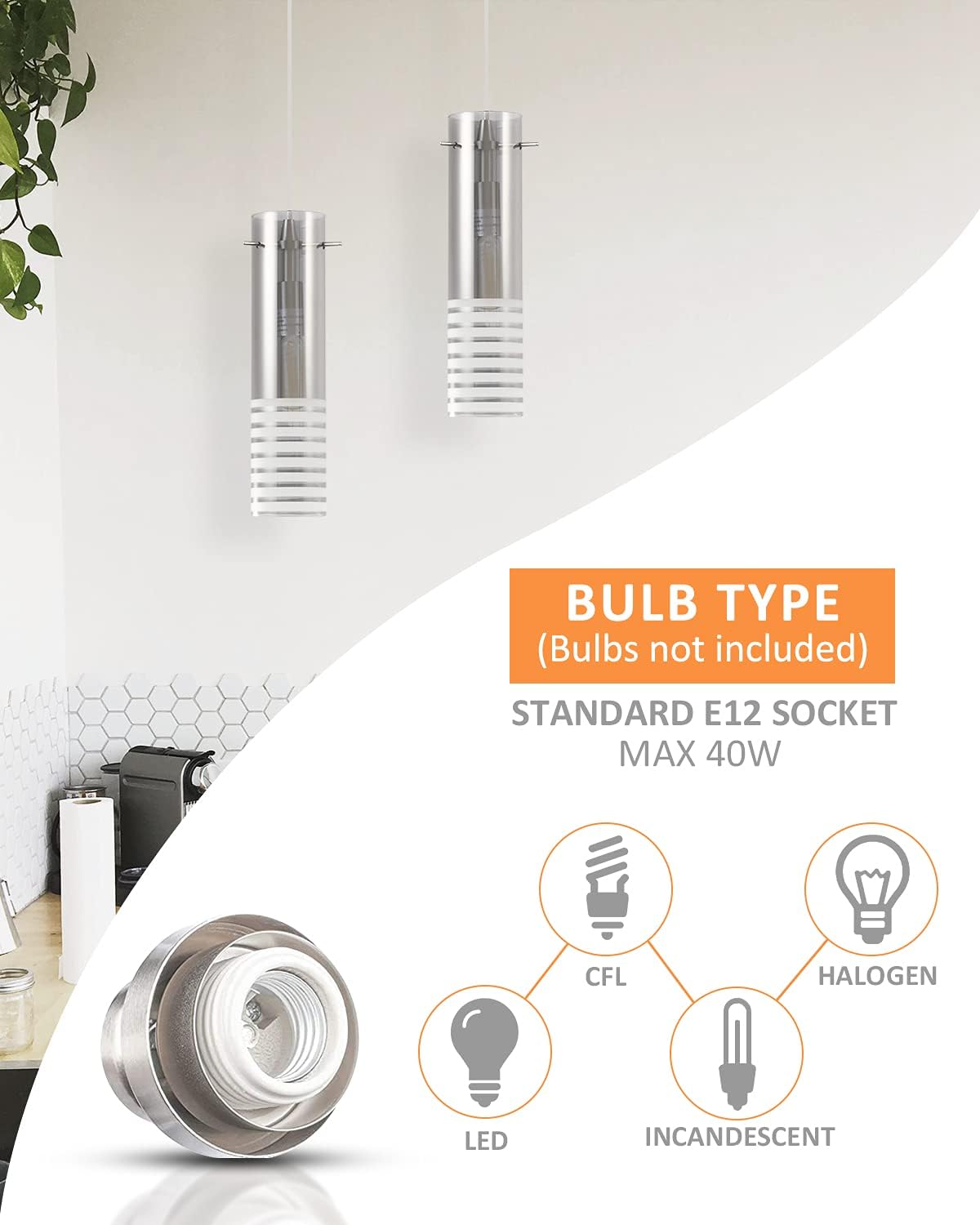 Chosenior Glass Pendant Light, 1 Light Modern Pendant Light Fixture, Adjustable Hanging Light for Kitchen Island Dining Room, Smoky Grey with Frosted Finish, KP-7229-1P - - 