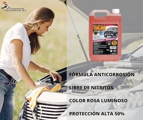 Proquimar Anticongelante Refrigerante para Coches. Varias graduaciones (50% Rosa) - imagen 3