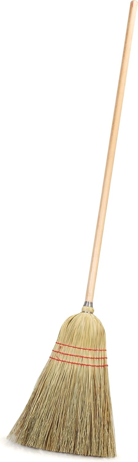 Carlisle 4134967 Housekeeping Corn Brooms, Set of 12 (55-Inch, Natural)