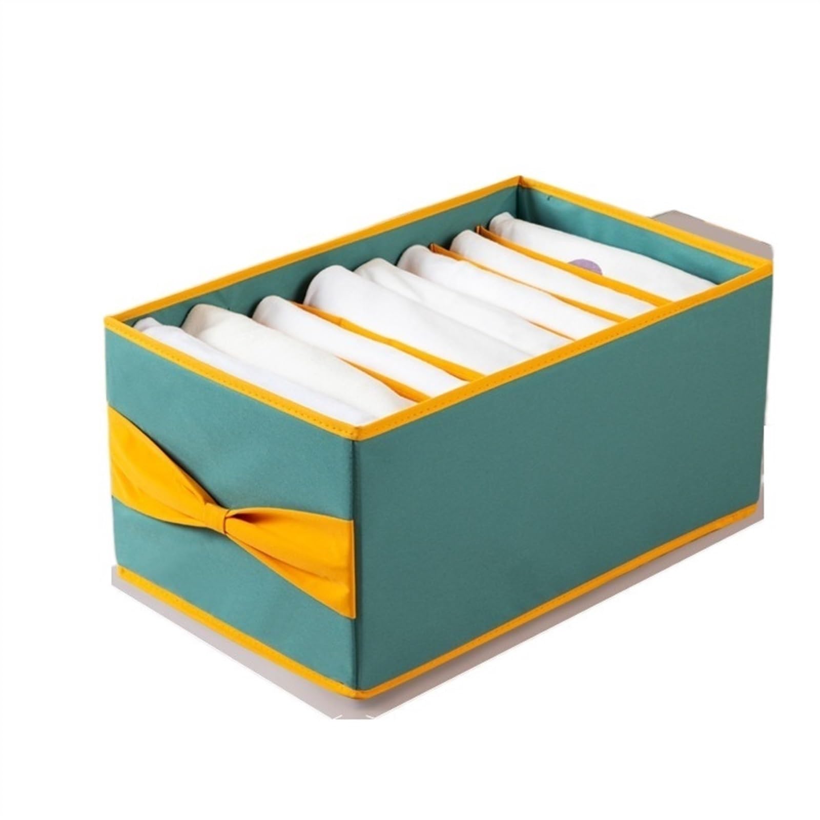 Eines Green Sock And Underwear Storage Foldable Fabric Clothing Storage Box, Pants Storage Basket, Household Wardrobe Storage Compartment Box Sock Storage(,8 Grids)