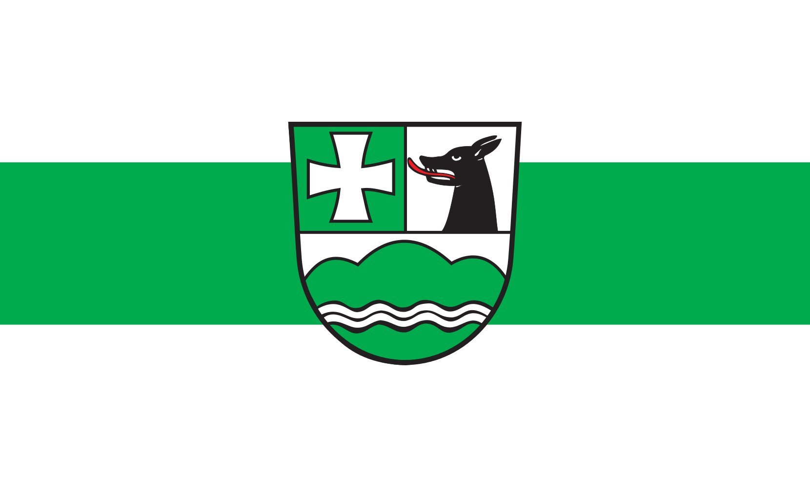 Drapeau large Icking avec format paysage grand format de 1.35m²