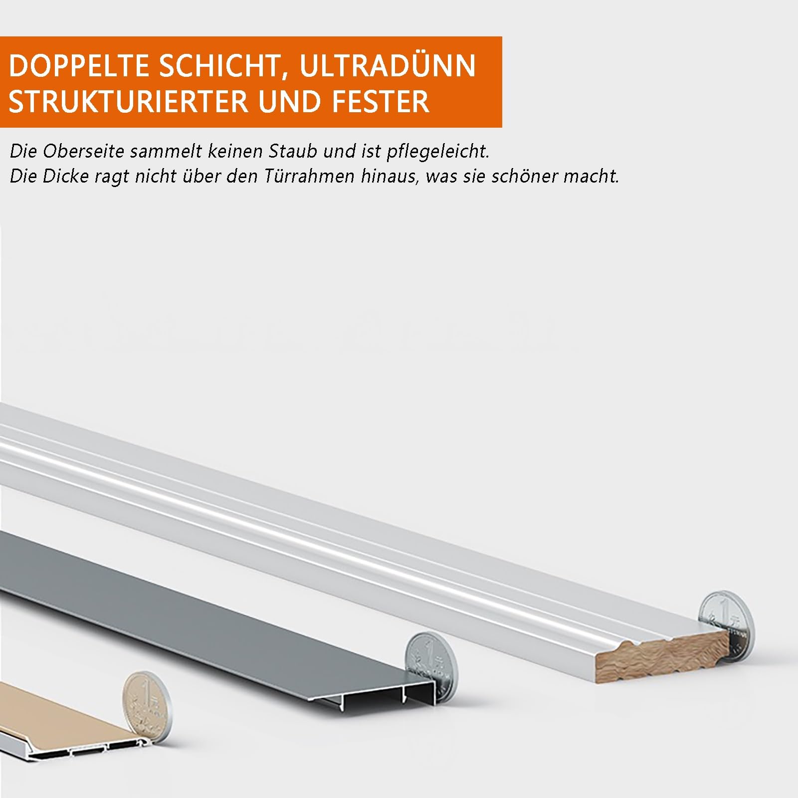 Zócalos De Aluminio De 125cm (2 Piezas) para Cocina, Baño Y Garaje – Molduras De Acabado Moderno, Elegantes Rodapiés para Paredes Y Armarios En Diseño Interior Contemporáneo(Grau,Höhe: 60mm)