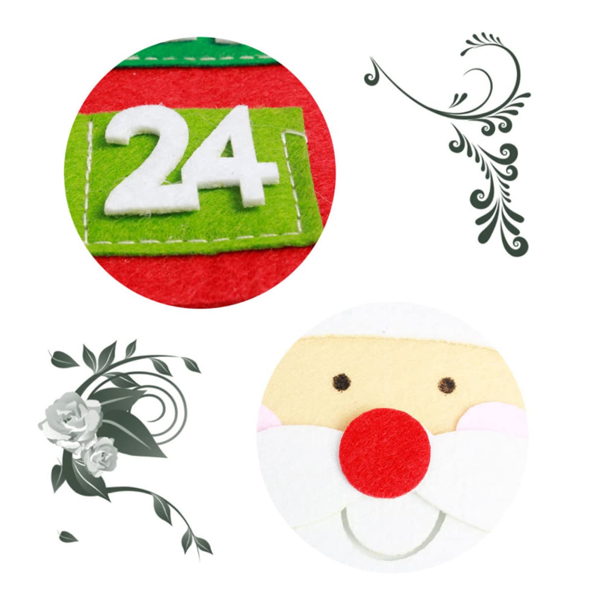 Zerodeko Calendario de Adviento con 3 Colgantes Diseño de Árbol de Navidad Calendario de Cuenta Regresiva para Fiestas en Casa Varios estilos.