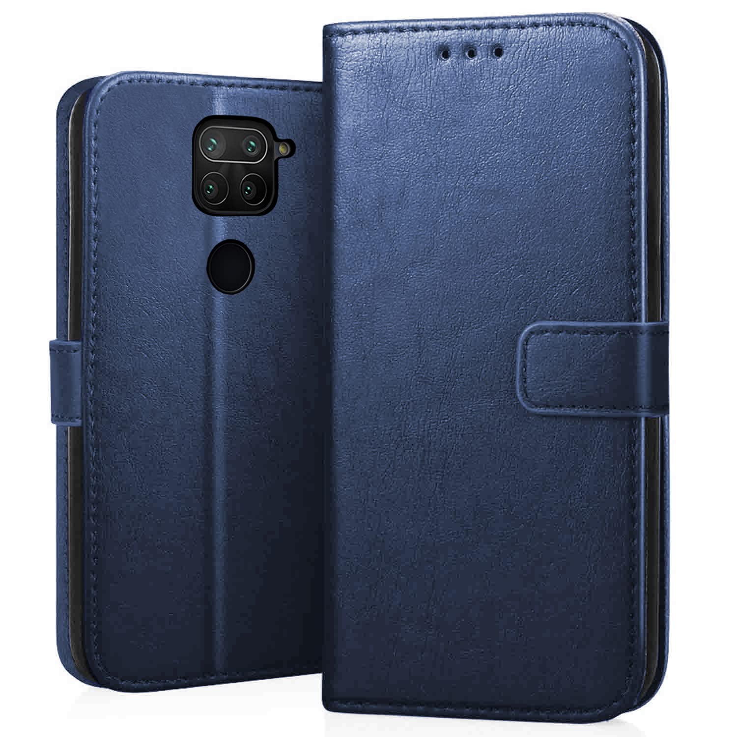 CEDO Redmi Note 9 (4G) Flip Cover | Leather Finish | Inside Pockets & Inbuilt Stand | Shockproof Wallet Style Magnetic Closure Back Case Flipcover (Blue) (B08FJCS113) Amazon Price History, Amazon Price Tracker