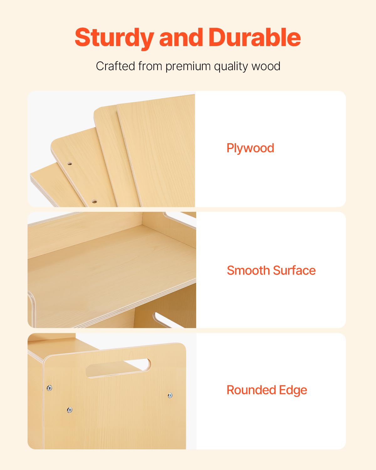 Set Tavolo E Sedia Montessori VEVOR - Legno, Regolabile, Bianco Per Bambini - Foto 4