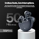 Fire-Boltt Aero TWS Earbuds Custom EQ, Wireless Bluetooth 5.4, Music & App Support, 50H Playtime, Fast Charging Case, 50ms Low Latency for Gaming, Touch Controls, IPX4 Waterproof, Clear Calls - Blue gallery image
