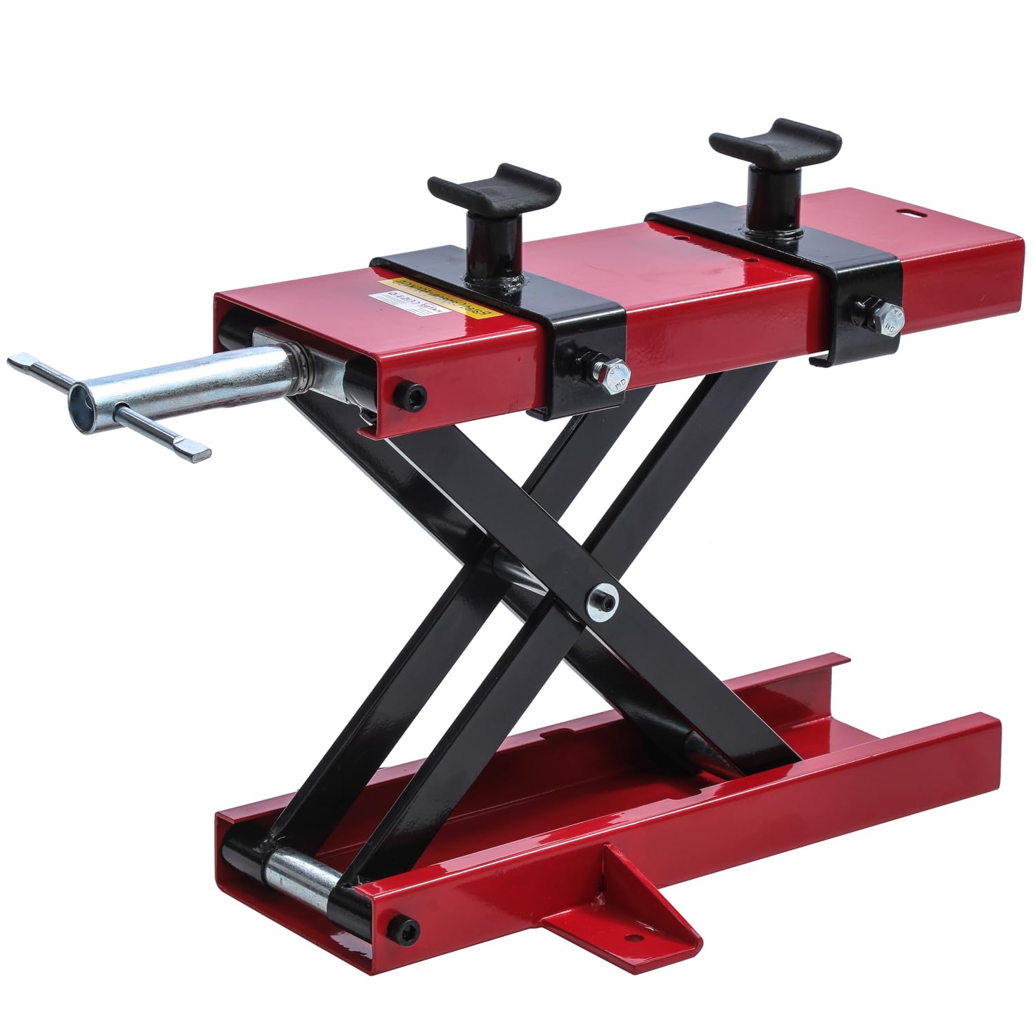 TOPWAY Motorcycle Stand Scissor Lift Jack Workshop Adjustable Workstation Motorbike Lifter 500kg Loading Capacity, 45X15cm Large Platform