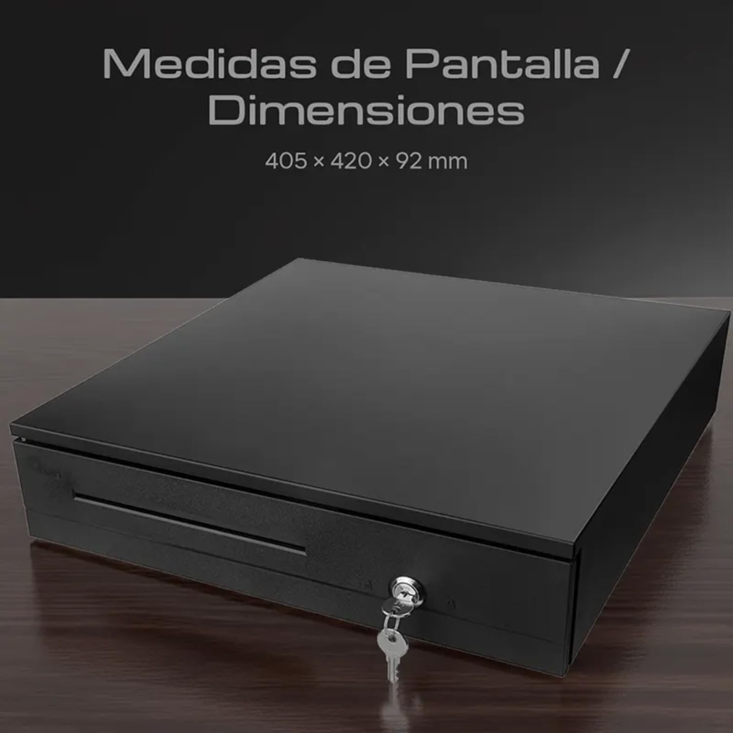 Cajón de Dinero Profesional de Acero, 5 Compartimentos para Billetes, 8 para Monedas, Cerradura de Seguridad, 12V/24V, Charola Removible, QOC-HON12-01