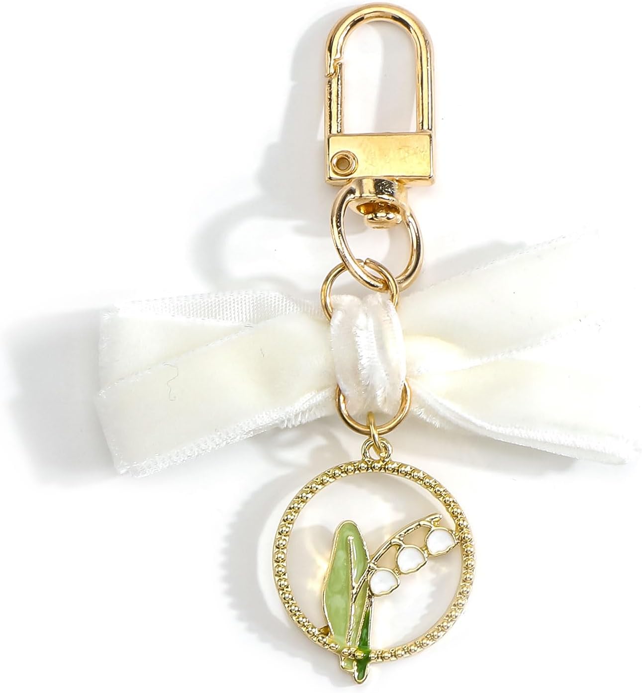 Lily of The Valley Leychain Flower Keychain Lily of The Valley Gifts Plant Lover Gifts for Women Valentine Mother Day