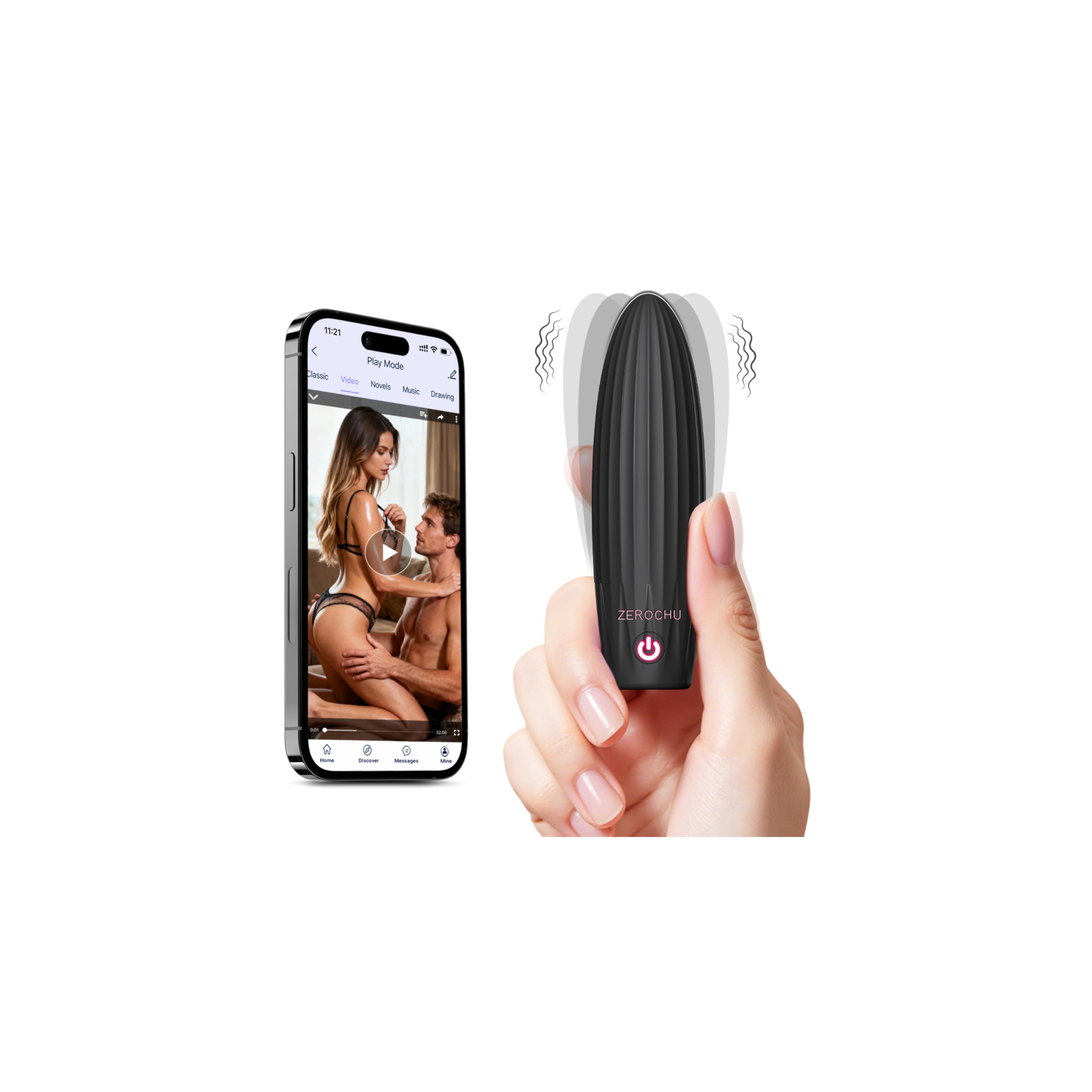 Bullet Vibrator for Women Mini Clit Vibrator Sex Toys Body-Safe Silicone Waterproof Rechargeable App Control with 10 Modes