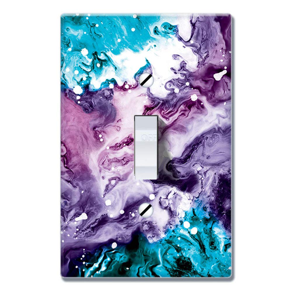 WIRESTER Single Gang Toggle Light Switch Plate/Wall Plate Cover - Purple Mixed Oil Paint