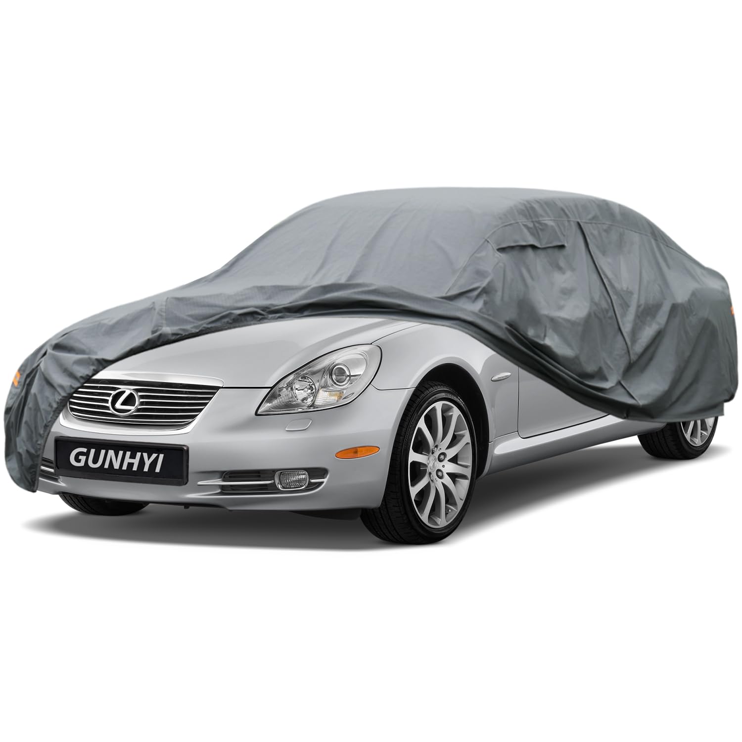 GUNHYI Premium Car Cover Custom Fit Lexus SC(2002-2010), 16 Layers Heavy Duty Car Cover Waterproof All Weather with Zipper Door for Sun Rain Snow Dust Uv Protection
