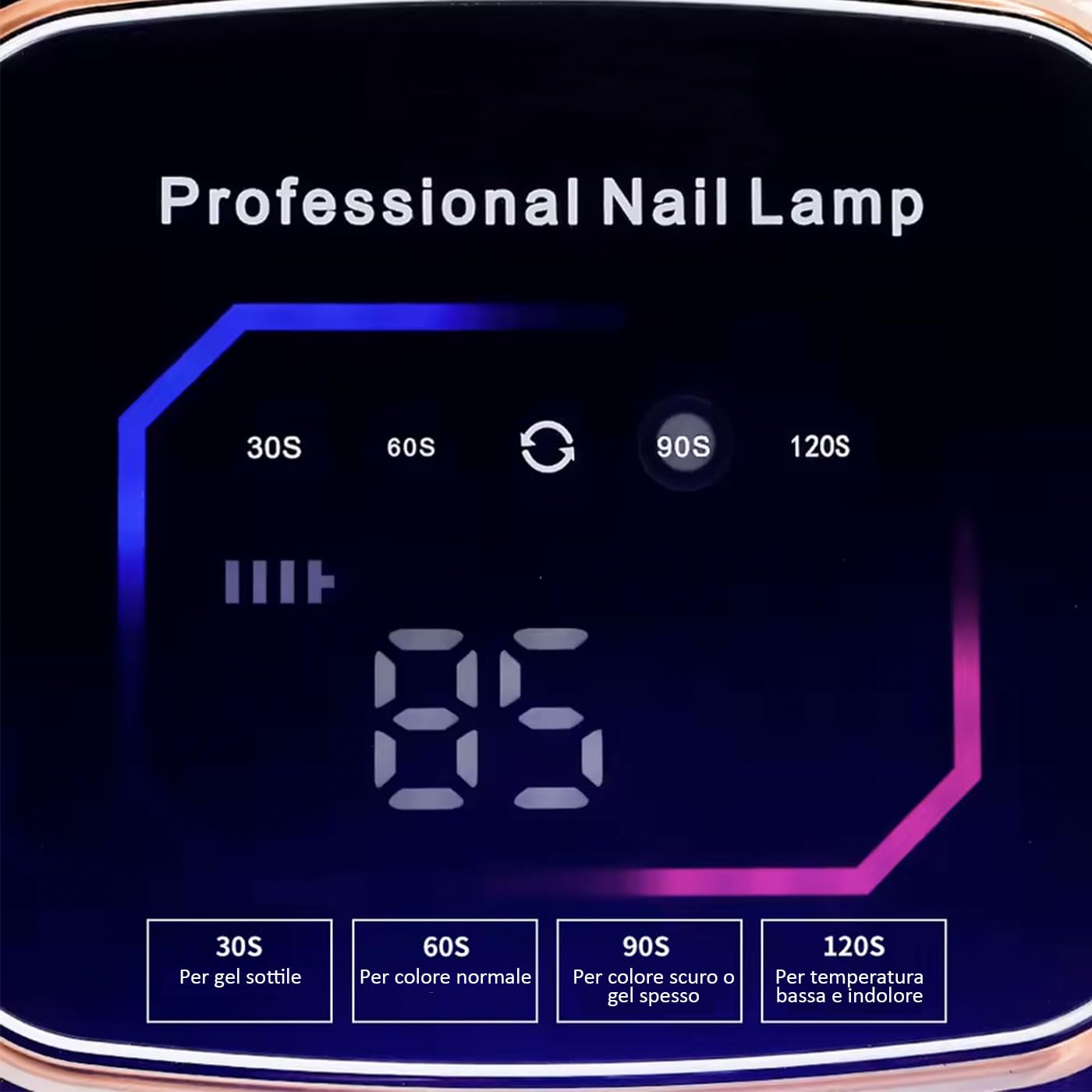 Lampada LED UV Ricaricabile per Unghie – 36 LED, Asciugatura Professionale per Smalto Gel, Manicure e Nail Art