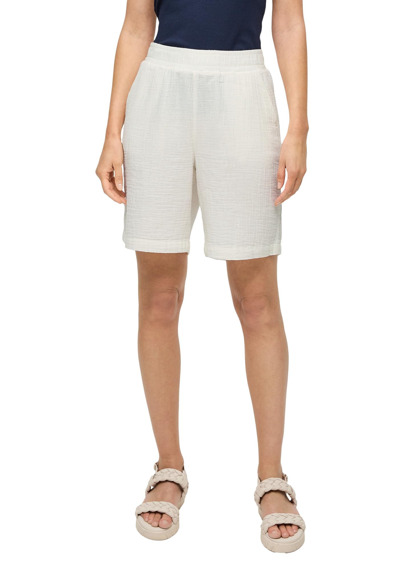 S.oliver Women's White 0210 Relaxed Fit Shorts, 10