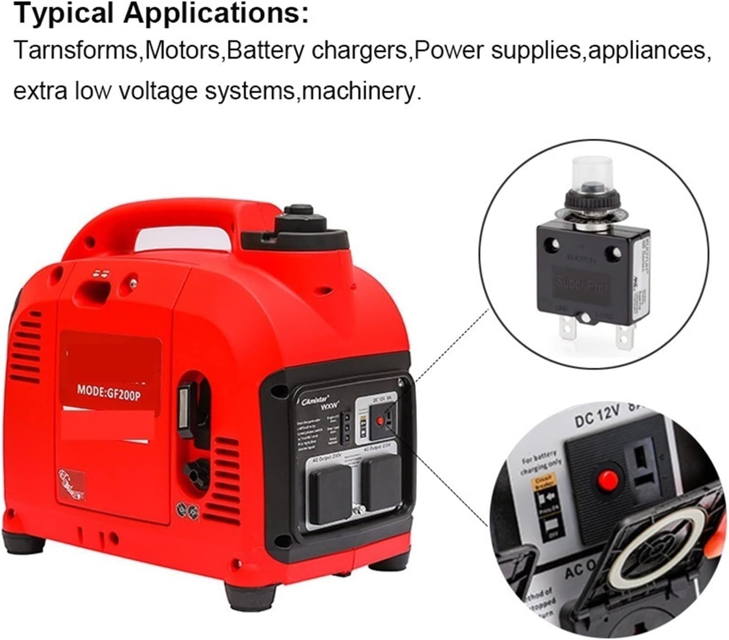 MOBYAT 98 Series 40A Manual Reset Thermal Overload Switch Mini Circuit Breaker 1Pcs (Size : 9A)