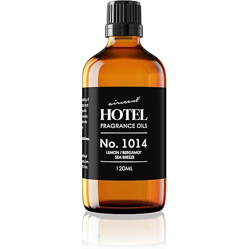 AirScent Hotel Diffuser Oil No. 1014 - The Iconic 5-Star Hotel Coastal Blend - Lemon Bergamot Sea Breeze - 120 mL Hotel Diffuser Oil for Ultrasonic and Waterless Diffusers and Crafting