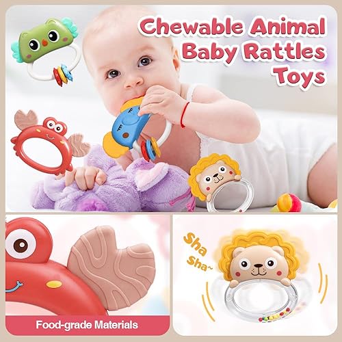 Miniatura 7 de Mini Tudou Móvil para cuna de bebé con música y luces, control remoto de rotación de 360 para cuna con 400 canciones de cuna, luz nocturna de