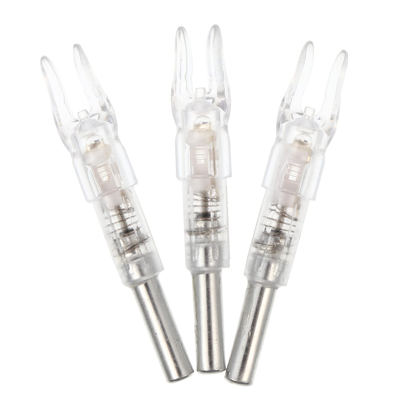 SUPVOX Led Lighted Arrow Nocks and Tails Accessory Kit 6.2mm Fletching Easy Replacement