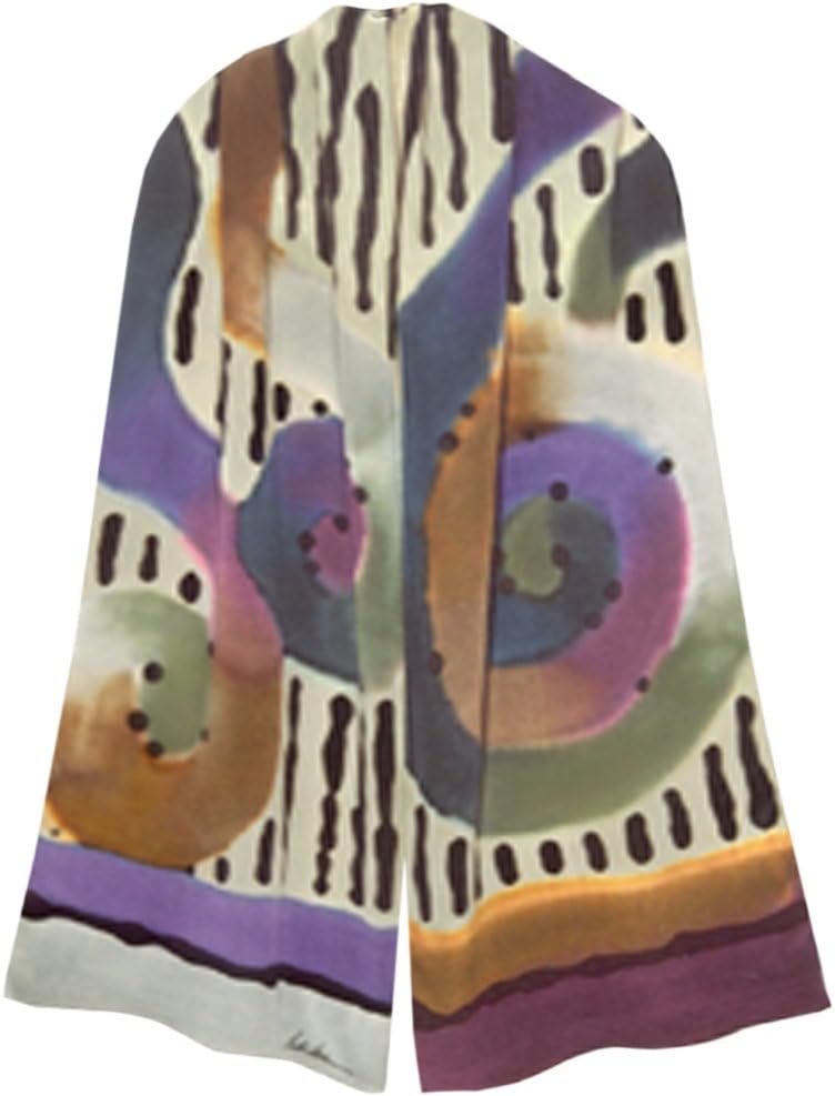 ULRIKE ~ Antiqued tones of moss, teal, cinnamon, violets and gray on rosy-beige