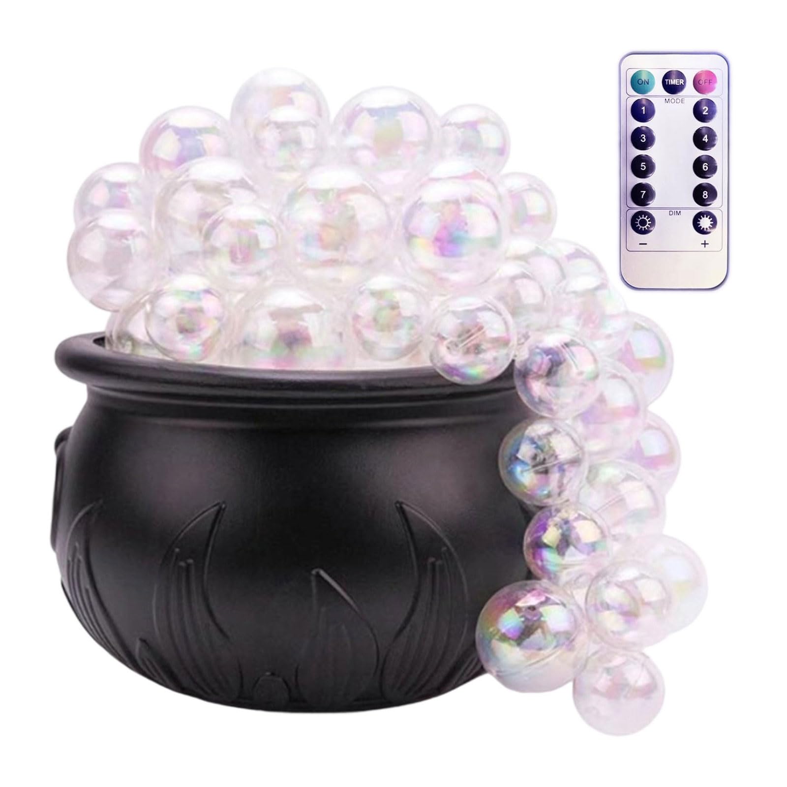 Kalttoy Halloween Party Cauldron Centerpieces with Programmable Light Pattern and Remote Control Functionality Halloween Witches Bubble Cauldron Decors