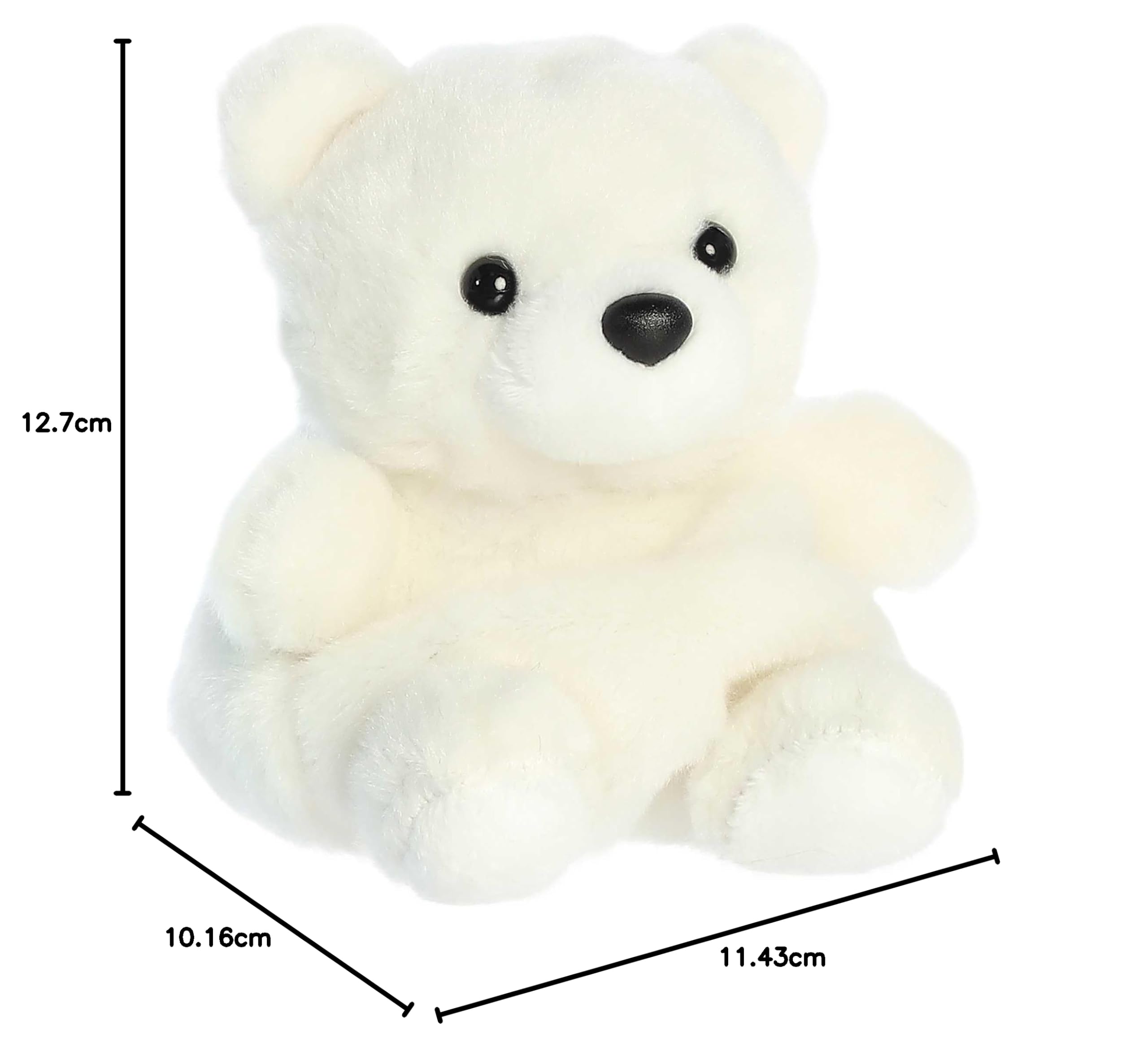 Aurora - Puck, o Urso Polar de Pelúcia, 5 Polegadas, Palm Pals