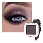 evpct Matte Eggplant Purple Eyeshadow Palette Makeup for Older Women Brown Eyes, Deep Dark Mauve Plum Purple Cream Eye Shadow Palette Single for Older Women Matte, Monochrome Long Lasting Eyeshadow