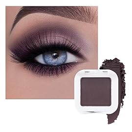 evpct Matte Eggplant Purple Eyeshadow Palette Makeup for Older Women Brown Eyes, Deep Dark Mauve Plum Purple Cream Eye Shadow Palette Single for Older Women Matte, Monochrome Long Lasting Eyeshadow