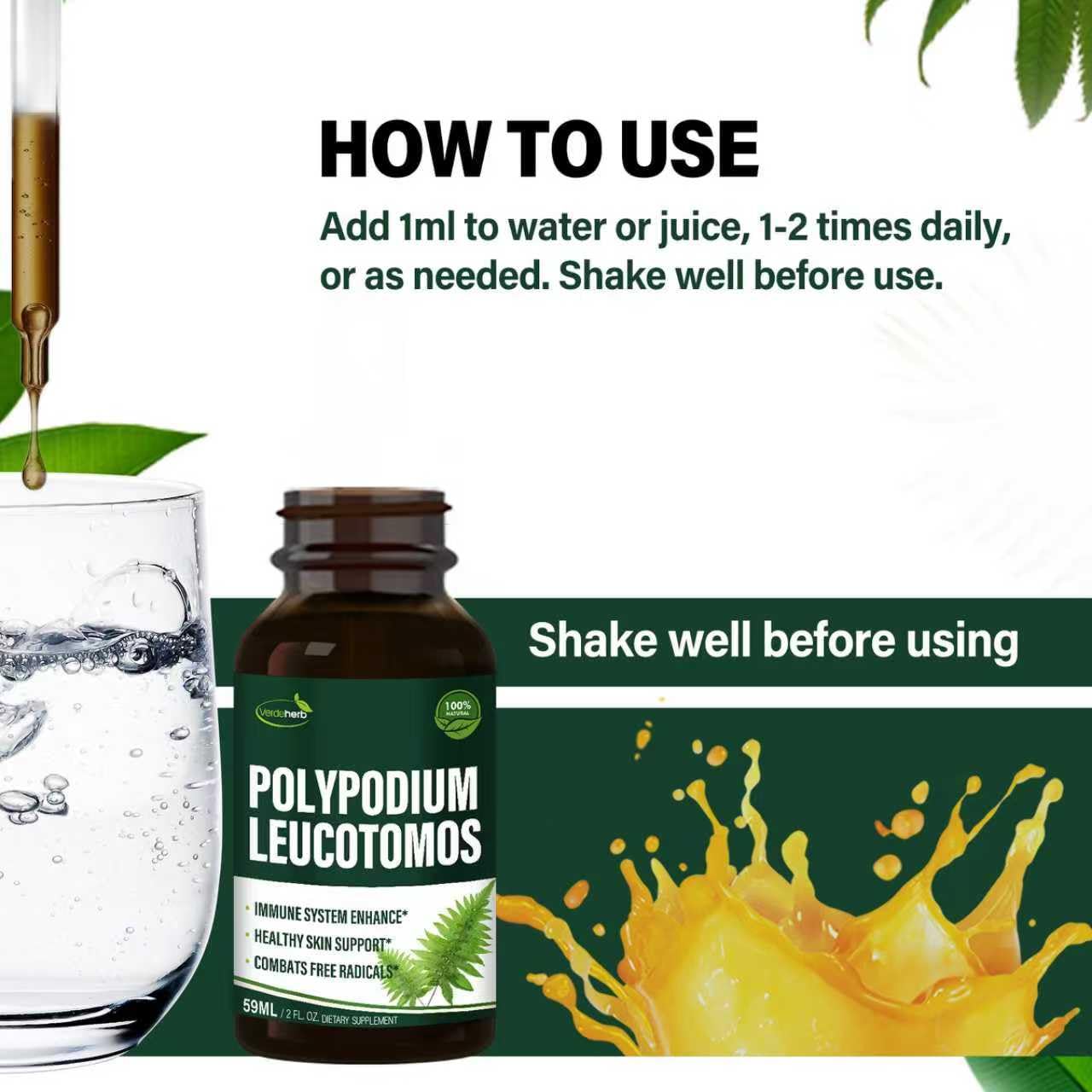 Polypodium leucotomos Immune Support Drops — Amazon image 7