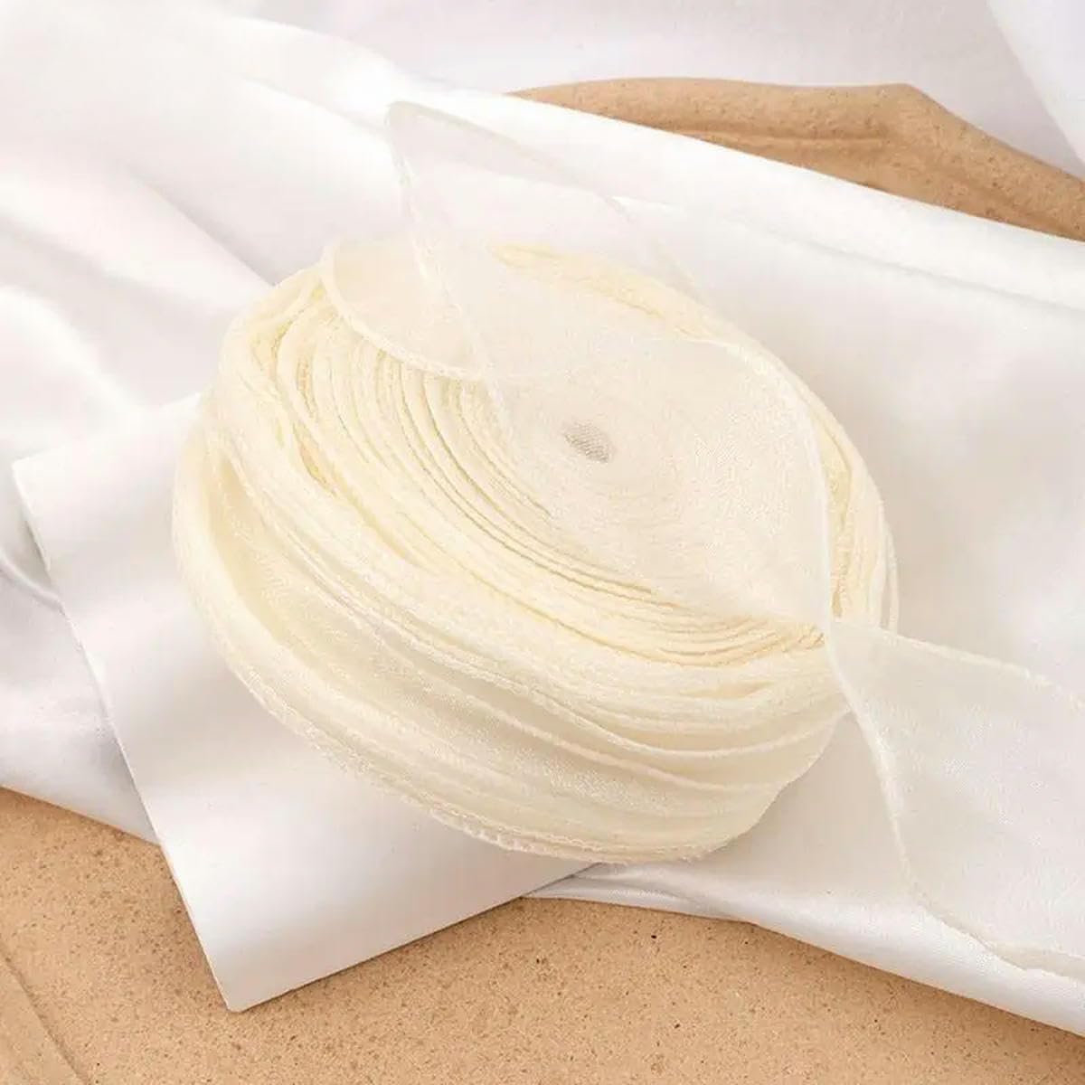 CIVIOOH 40mm 40 Yards Satin Ribbon Roll Bouquet Wrapping Lace Tulle Ribbons Wedding Decoration Organza
