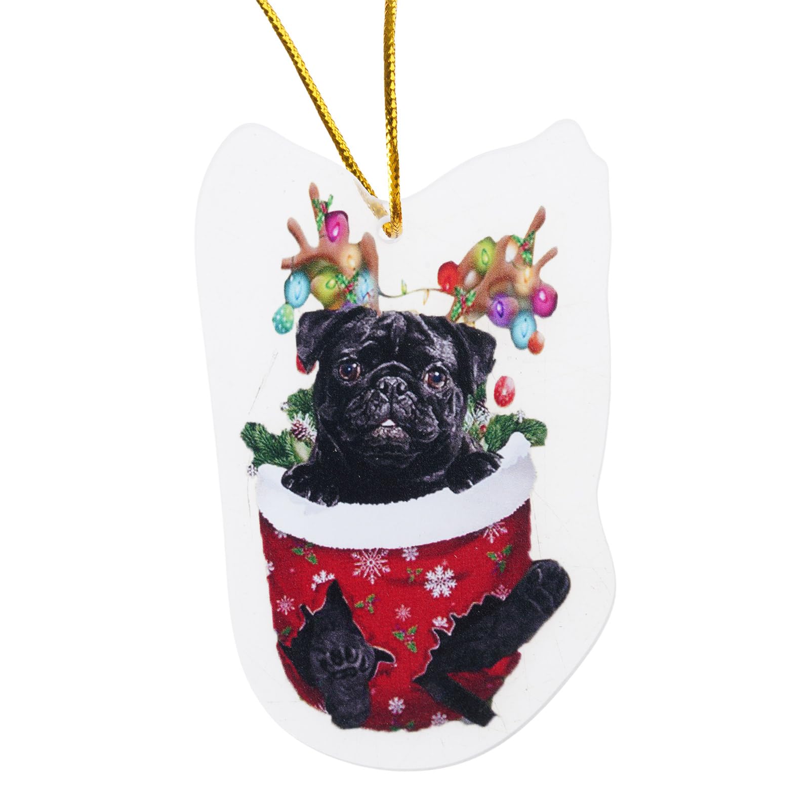 Lerpwige Festival Dog Hanging Charm Acrylic Pendant Christmas Decoration Hanging Ornament For Tree Adornment Dog Stocking Fillers