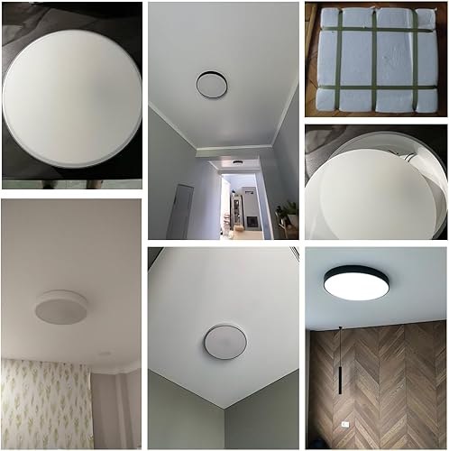 Miniatura 7 de Led Ceiling Lamp - Remote Control Light Fixture, Grey, 16" 24w Flush Mount, Suitable for Bedroom, Hallway, Balcony, Office, Bathroom - 3000k-6000k