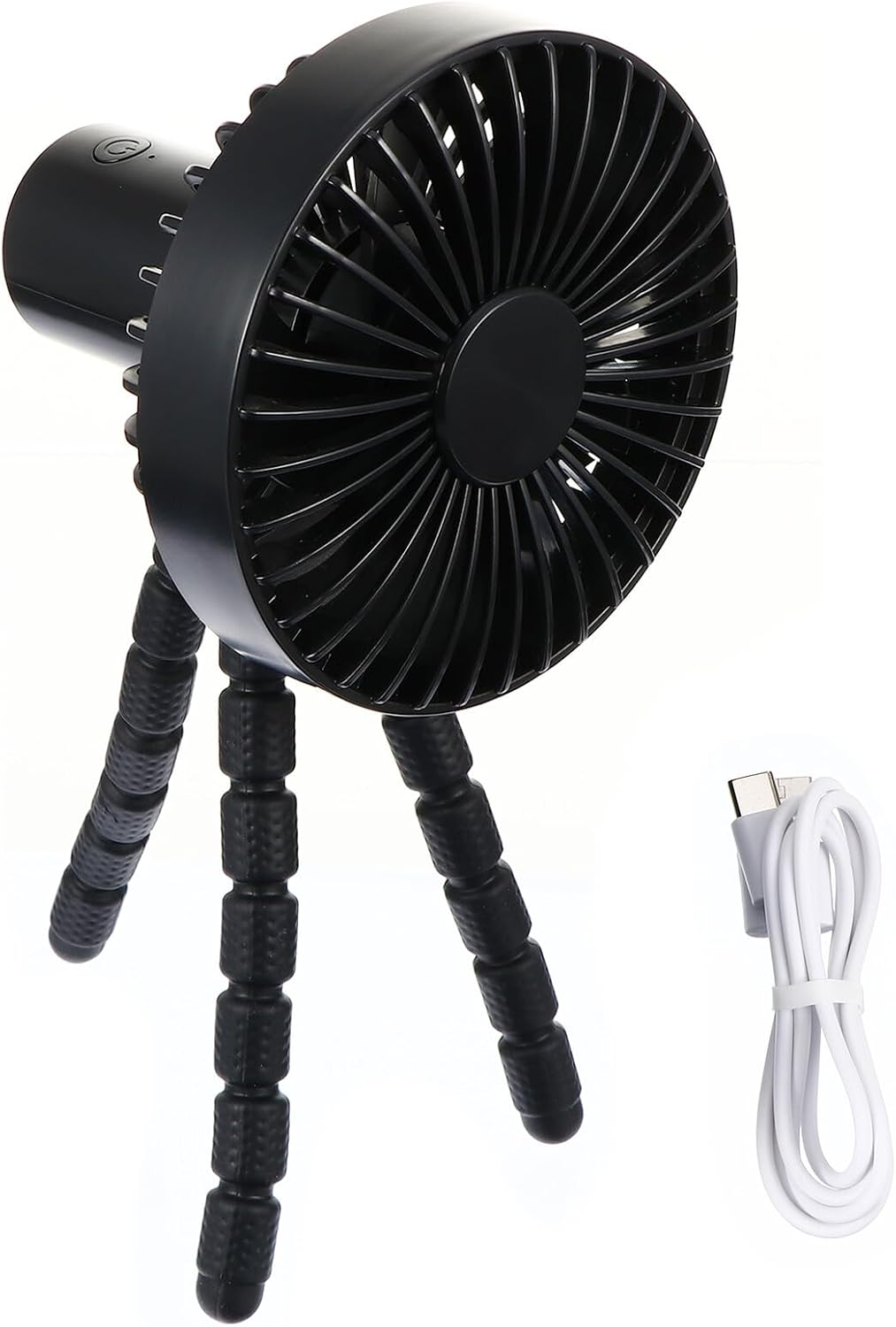 Totority Portable Mini Stroller Fan for Babies Rechargeable Mute Clip-on Fan with Flexible Tripod Stand for Travel and Sports